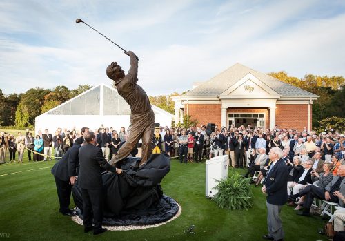 Arnold Palmer Statue unveiled at the Wake Forest University